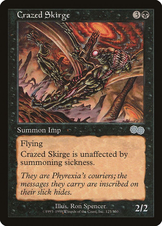 Carta MTG-Skirge Impazzito-Saga di Urza-N.125-ITA-EX-Uncommon