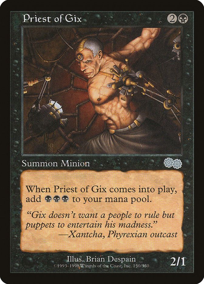 Carta MTG-Priest of Gix-Saga di Urza-N.150-EN-Played-Uncommon