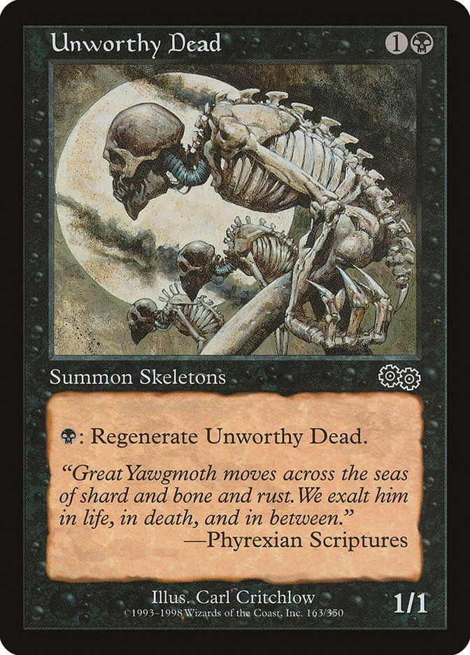 Carta MTG-Unworthy Dead-Saga di Urza-N.163-EN-LP-Common