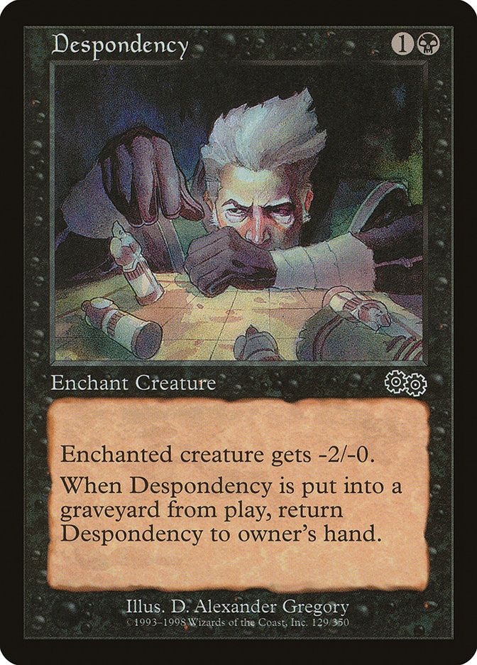 Carta MTG-Despondency-Saga di Urza-N.129-EN-Good-Common