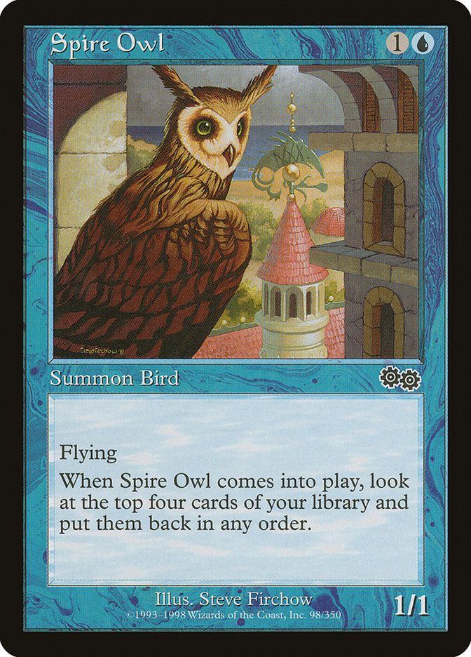 Carta MTG-Spire Owl-Saga di Urza-N.098-EN-Good-Common