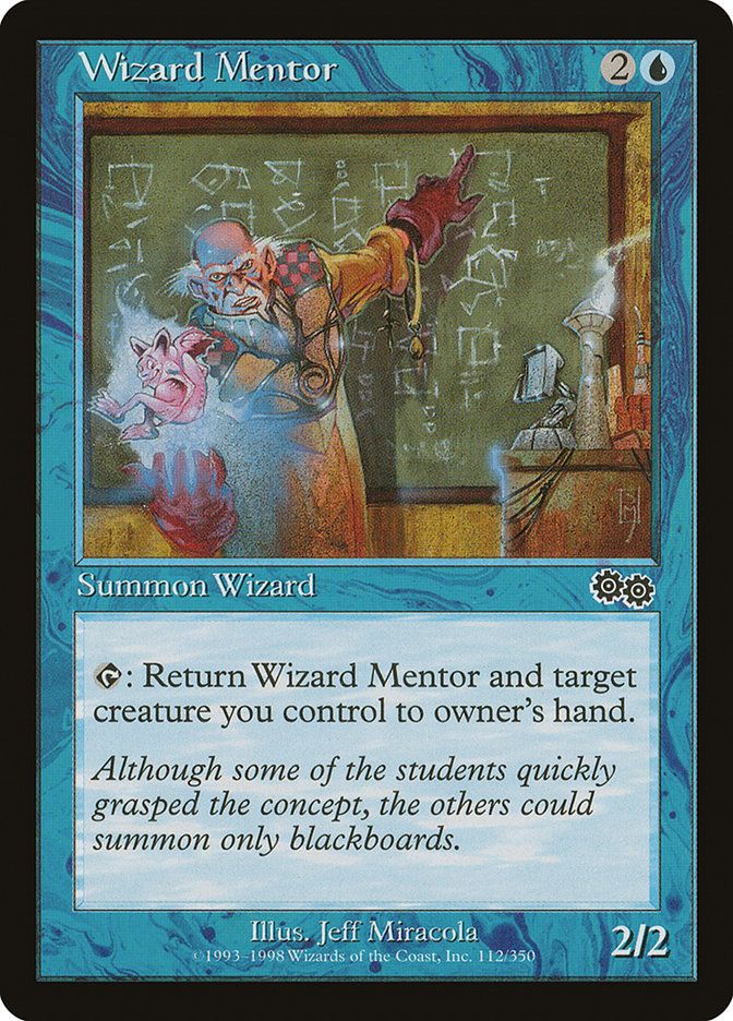 Carta MTG-Wizard Mentor-Saga di Urza-N.112-EN-Good-Common
