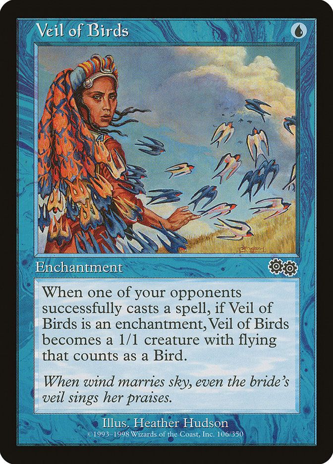 Carta MTG-Velo di Rondini-Saga di Urza-N.106-ITA-EX-Common