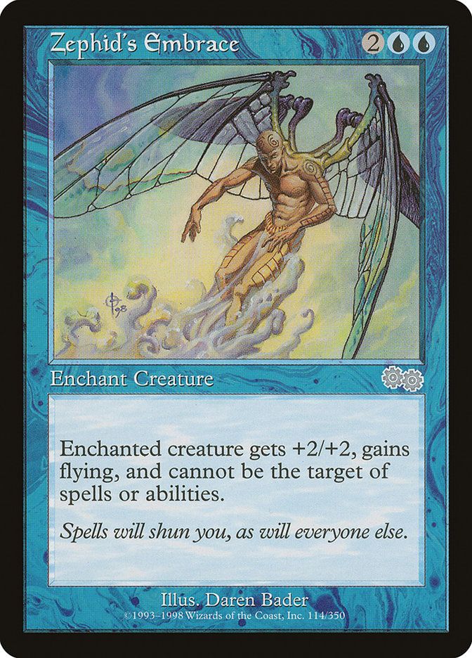 Carta MTG-Zephid's Embrace-Saga di Urza-N.114-EN-Played-Uncommon