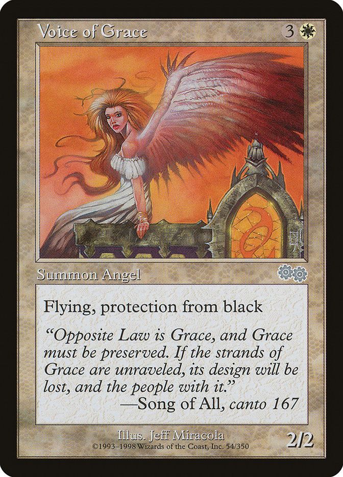 Carta MTG-Voice of Grace-Saga di Urza-N.056-EN-EX-Uncommon