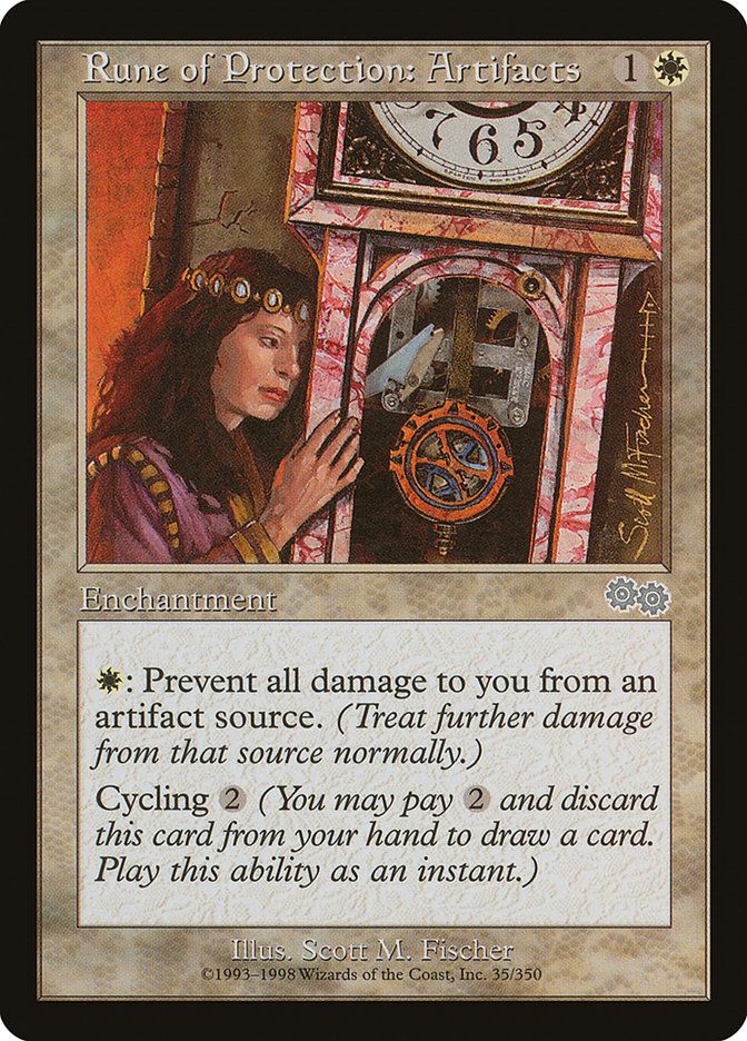 Carta MTG-Rune of Protection: Artifacts-Saga di Urza-N.035-EN-Good-Uncommon