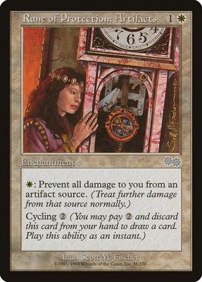 Carta MTG-Rune of Protection: Artifacts-Saga di Urza-N.035-EN-Good-Uncommon