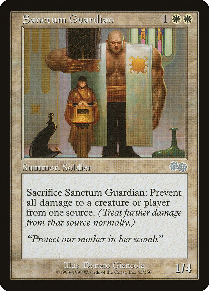 Carta MTG-Sanctum Guardian-Saga di Urza-N.043-EN-LP-Uncommon