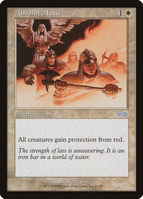 Carta MTG-Absolute Law-Saga di Urza-N.002-EN-EX-Uncommon Carta MTG-Absolute Law-Saga di Urza-N.002-EN-EX-Uncommon