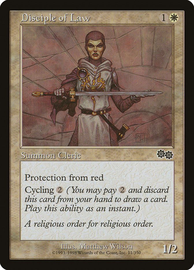 Carta MTG-Disciple of Law-Saga di Urza-N.011-EN-LP-Common