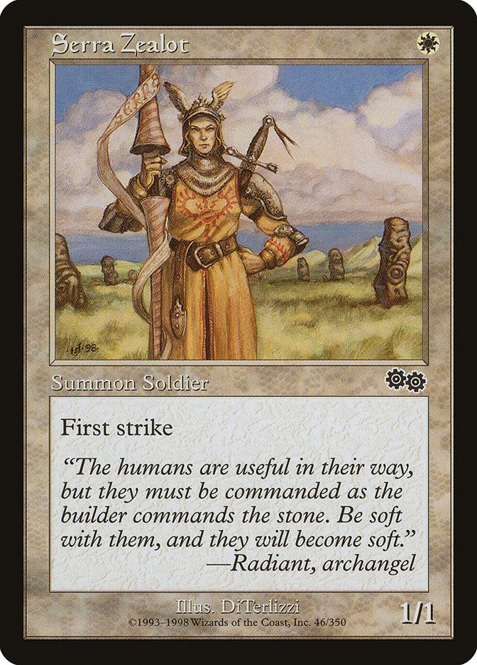 Carta MTG-Serra Zealot-Saga di Urza-N.046-EN-Poor-Common