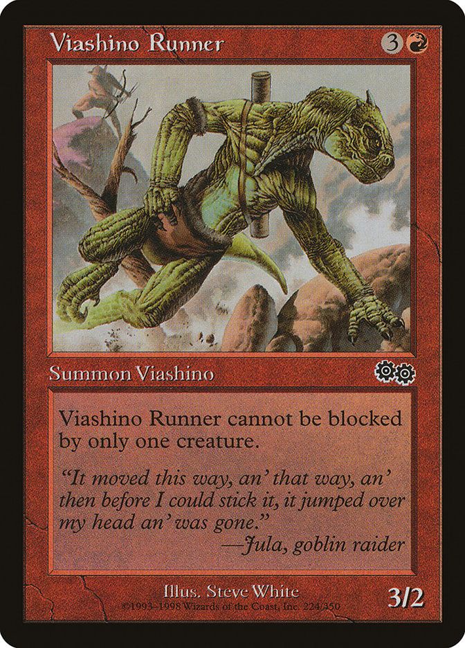 Carta MTG-Viashino Runner-Saga di Urza-N.224-EN-LP-Common