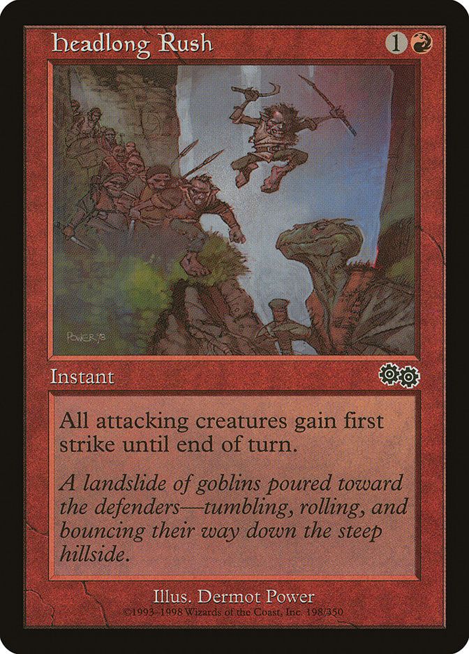 Carta MTG-Carica a Testa Bassa-Saga di Urza-N.198-ITA-EX-Common