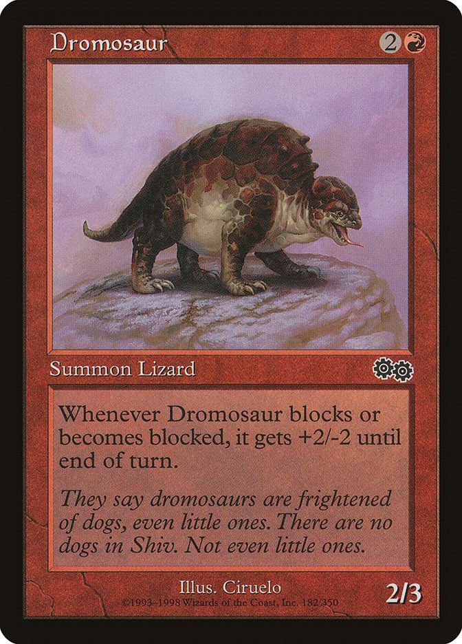 Carta MTG-Dromosaur-Saga di Urza-N.182-EN-Good-Common