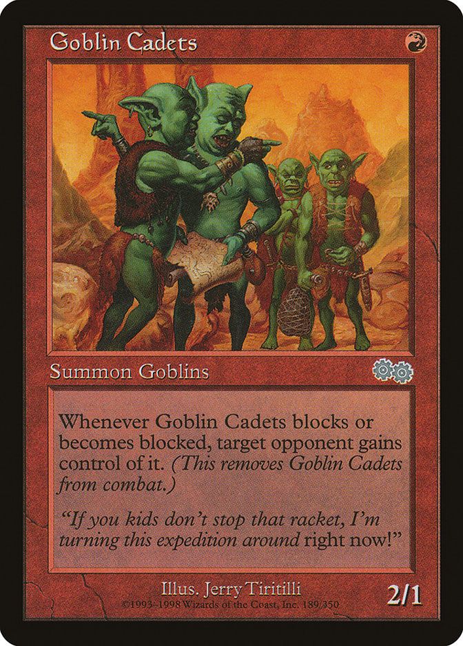 Carta MTG-Cadetti Goblin-Saga di Urza-N.189-ITA-EX-Uncommon
