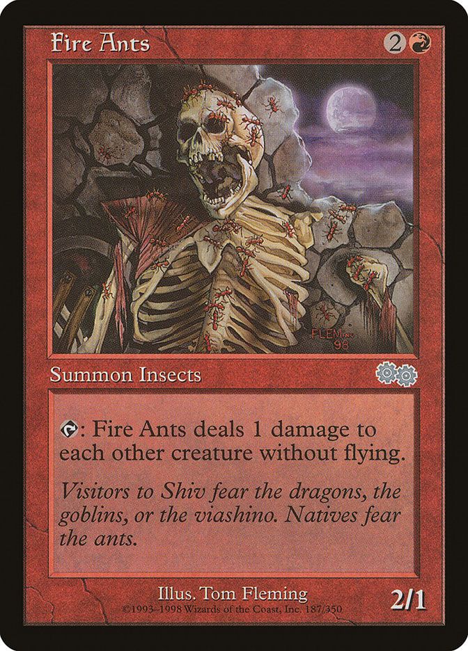 Carta MTG-Fire Ants-Saga di Urza-N.187-EN-LP-Uncommon