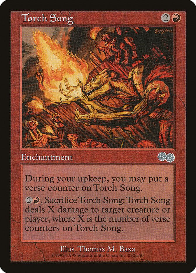 Carta MTG-Torch Song-Saga di Urza-N.222-EN-Good-Uncommon