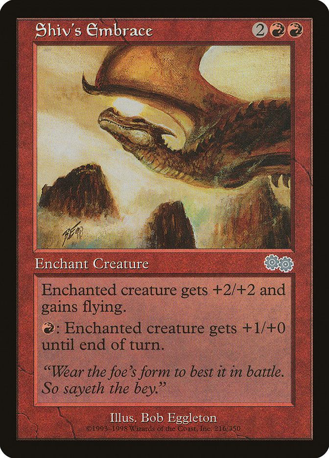 Carta MTG-Shiv's Embrace-Saga di Urza-N.216-EN-Poor-Uncommon