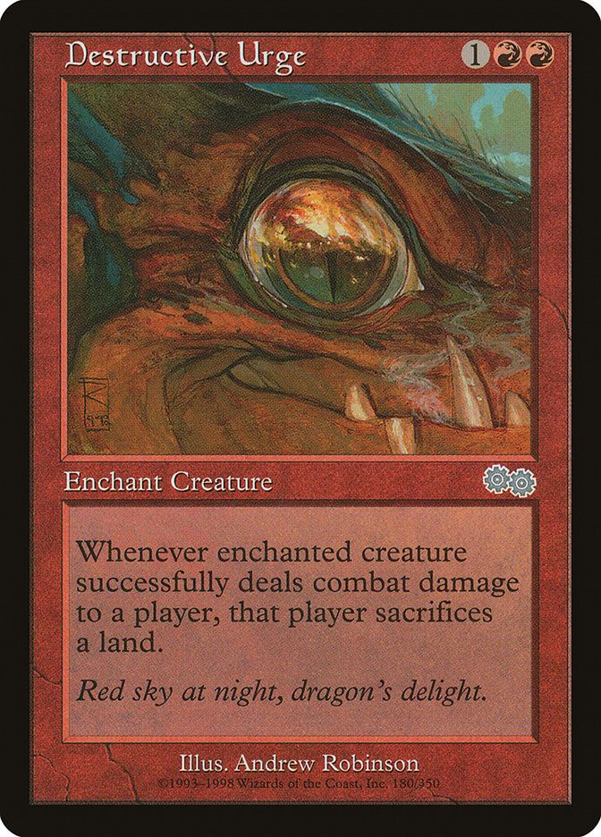 Carta MTG-Impulso Distruttivo-Saga di Urza-N.180-ITA-EX-Uncommon