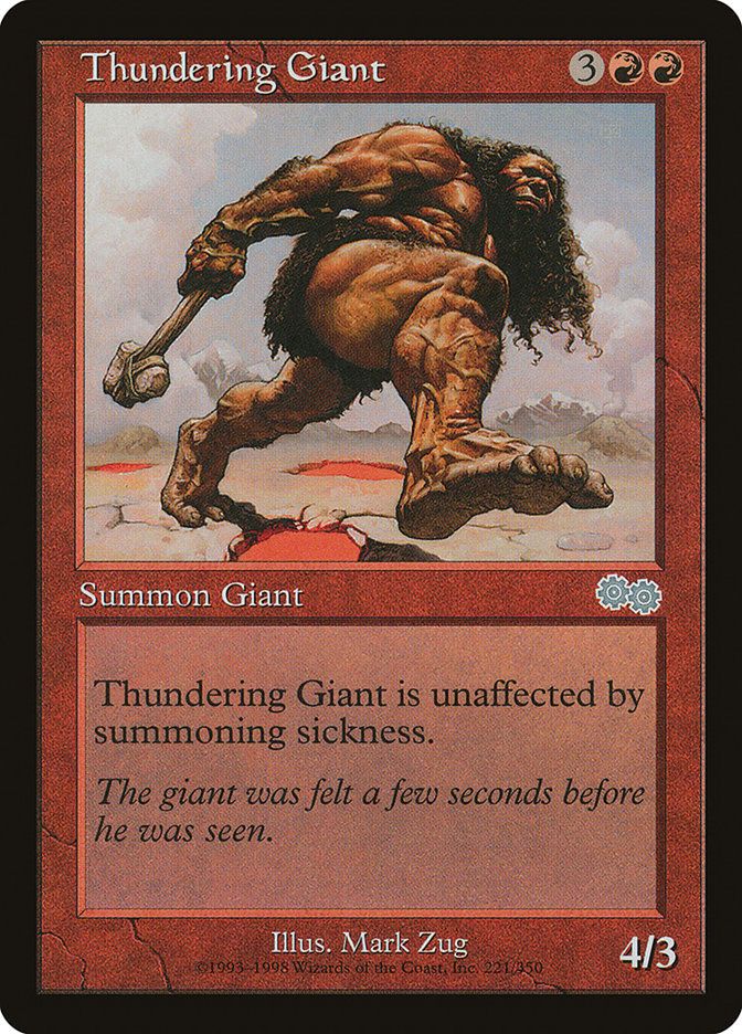Carta MTG-Thundering Giant-Saga di Urza-N.221-EN-Good-Uncommon