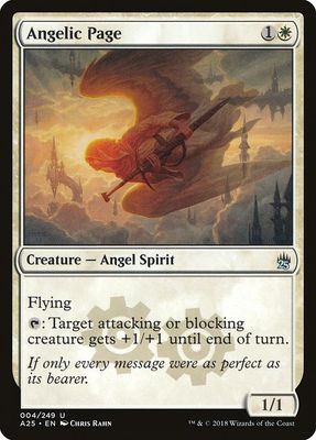 Carta MTG-Angelic Page-Masters 25-4-EN-NM-U Carta MTG-Angelic Page-Masters 25-4-EN-NM-U