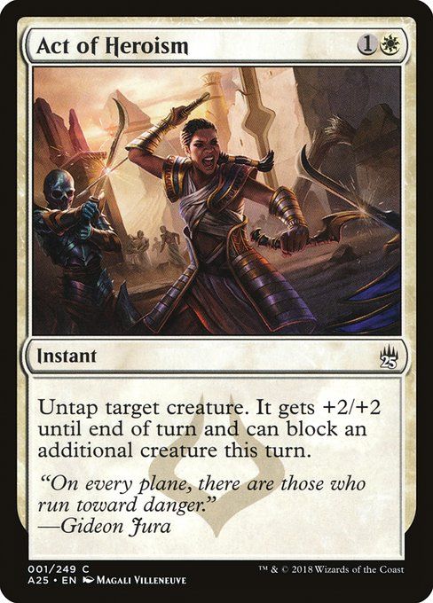 Carta MTG-Act of Heroism-Masters 25-1-EN-NM-C Foil