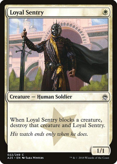 Carta MTG-Loyal Sentry-Masters 25-22-EN-NM-C Foil