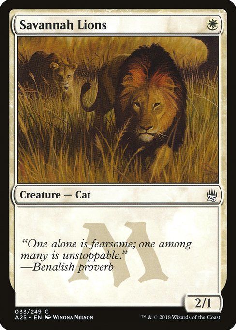 Carta MTG-Savannah Lions-Masters 25-33-EN-NM-C Foil