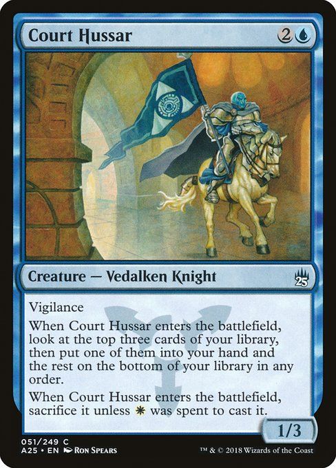 Carta MTG-Court Hussar-Masters 25-51-EN-NM-C Foil