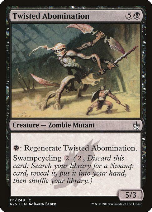 Carta MTG-Twisted Abomination-Masters 25-111-EN-NM-C Foil