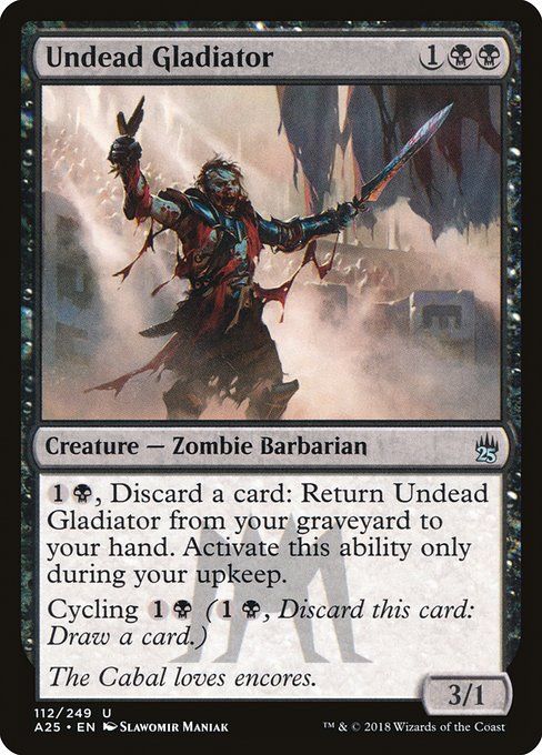 Carta MTG-Undead Gladiator-Masters 25-112-EN-NM-U