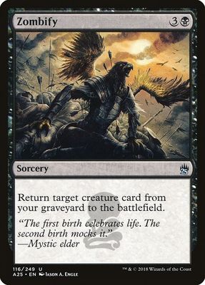 Carta MTG-Zombify-Masters 25-116-EN-NM-U