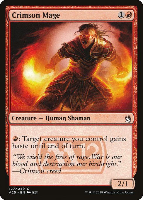 Carta MTG-Crimson Mage-Masters 25-127-EN-NM-C Foil