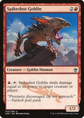 Carta MTG-Spikeshot Goblin-Masters 25-152-EN-NM-U Foil