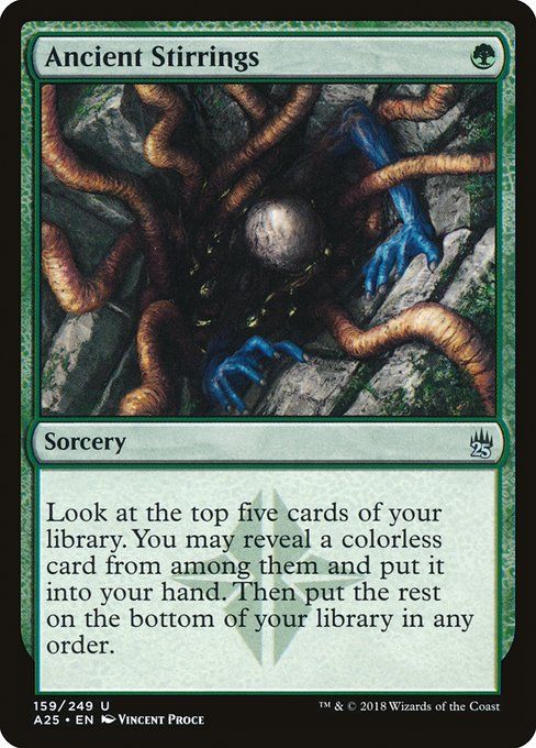 Carta MTG-Ancient Stirrings-Masters 25-159-EN-NM-U Foil