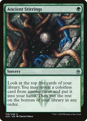 Carta MTG-Ancient Stirrings-Masters 25-159-EN-NM-U Foil Carta MTG-Ancient Stirrings-Masters 25-159-EN-NM-U Foil