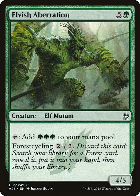 Carta MTG-Elvish Aberration-Masters 25-167-EN-NM-C Foil