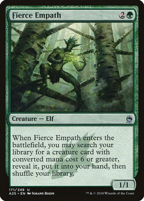Carta MTG-Fierce Empath-Masters 25-171-EN-NM-U Foil Carta MTG-Fierce Empath-Masters 25-171-EN-NM-U Foil