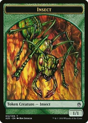 Carta MTG-Insect Token (Green 1/1)-Masters 25-T12-EN-EX-Common Carta MTG-Insect Token (Green 1/1)-Masters 25-T12-EN-EX-Common