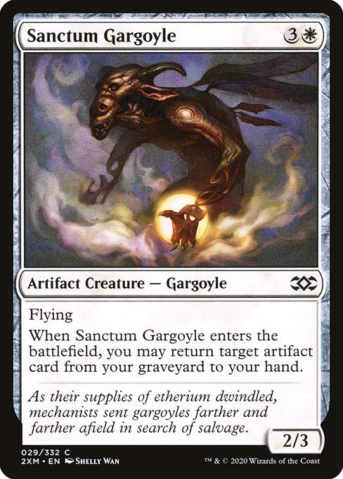 Carta MTG-Sanctum Gargoyle-Double Masters-29-EN-EX- C  Foil