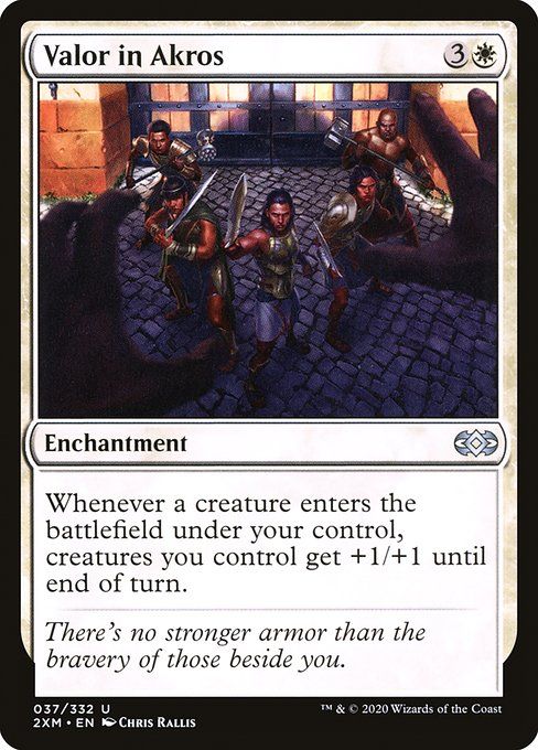 Carta MTG-Valor in Akros-Double Masters-37-EN-EX- U
