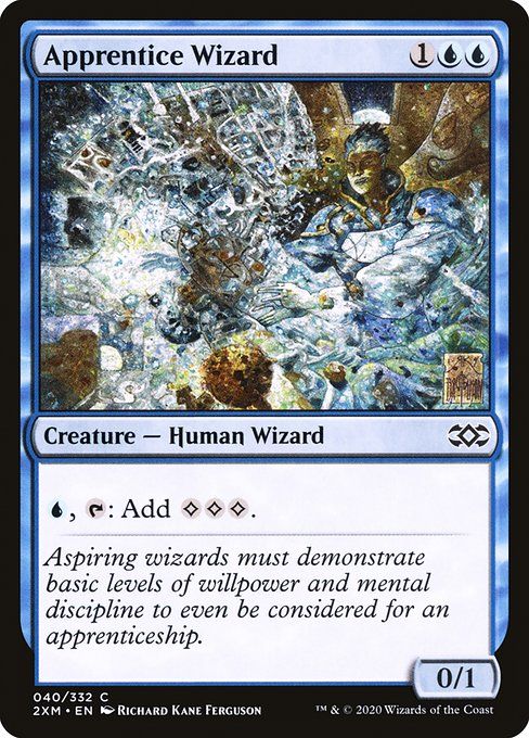 Carta MTG-Apprentice Wizard-Double Masters-40-EN-EX- C