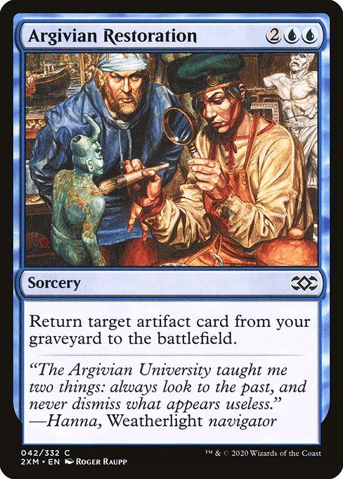 Carta MTG-Argivian Restoration-Double Masters-42-EN-EX- C  Foil