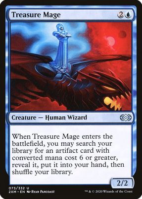 Carta MTG-Treasure Mage-Double Masters-73-EN-EX- U Carta MTG-Treasure Mage-Double Masters-73-EN-EX- U