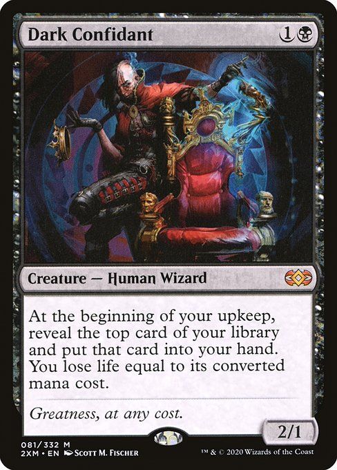 Carta MTG-Dark Confidant-Double Masters-81-EN-EX- M
