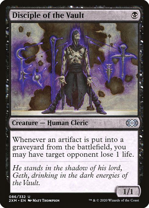 Carta MTG-Disciple of the Vault-Double Masters-86-EN-EX- U