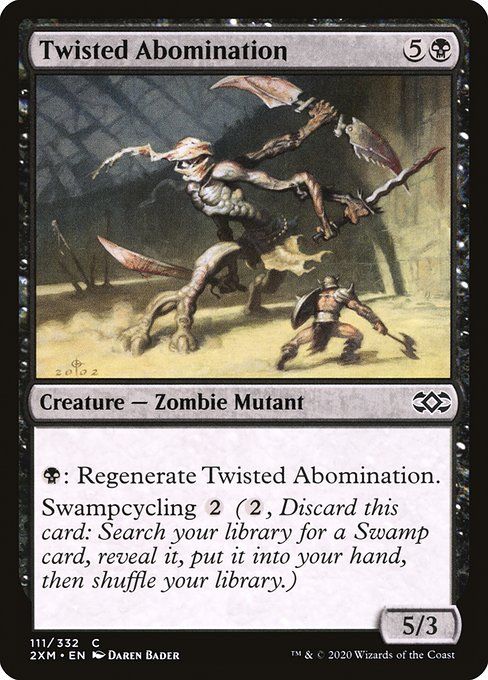 Carta MTG-Twisted Abomination-Double Masters-111-EN-EX- C