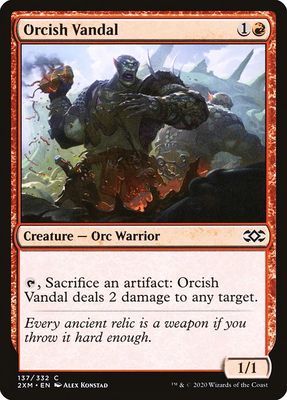 Carta MTG-Orcish Vandal-Double Masters-137-EN-EX- C  Foil