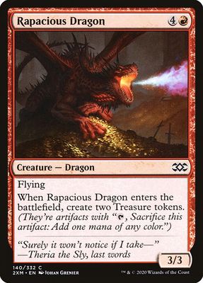 Carta MTG-Rapacious Dragon-Double Masters-140-EN-EX- C