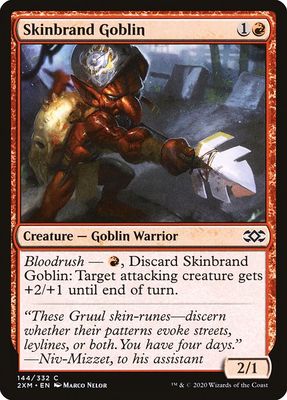 Carta MTG-Skinbrand Goblin-Double Masters-144-EN-EX- C Carta MTG-Skinbrand Goblin-Double Masters-144-EN-EX- C